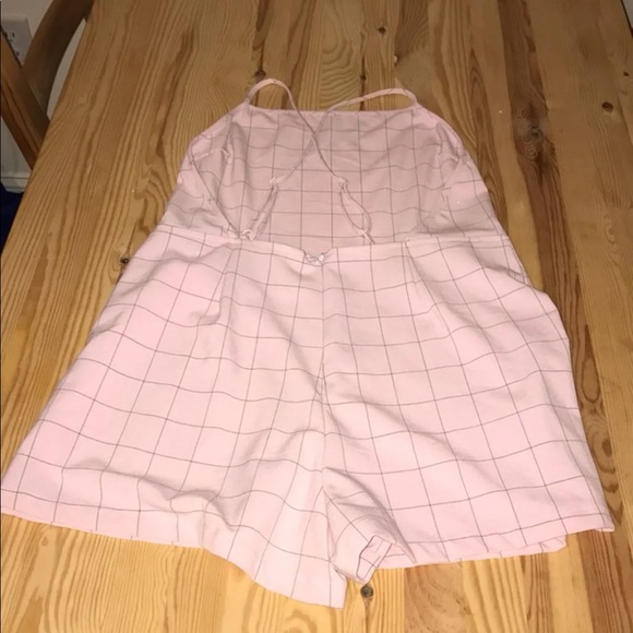 American Apparel pink grid romper - Picture 5 of 7